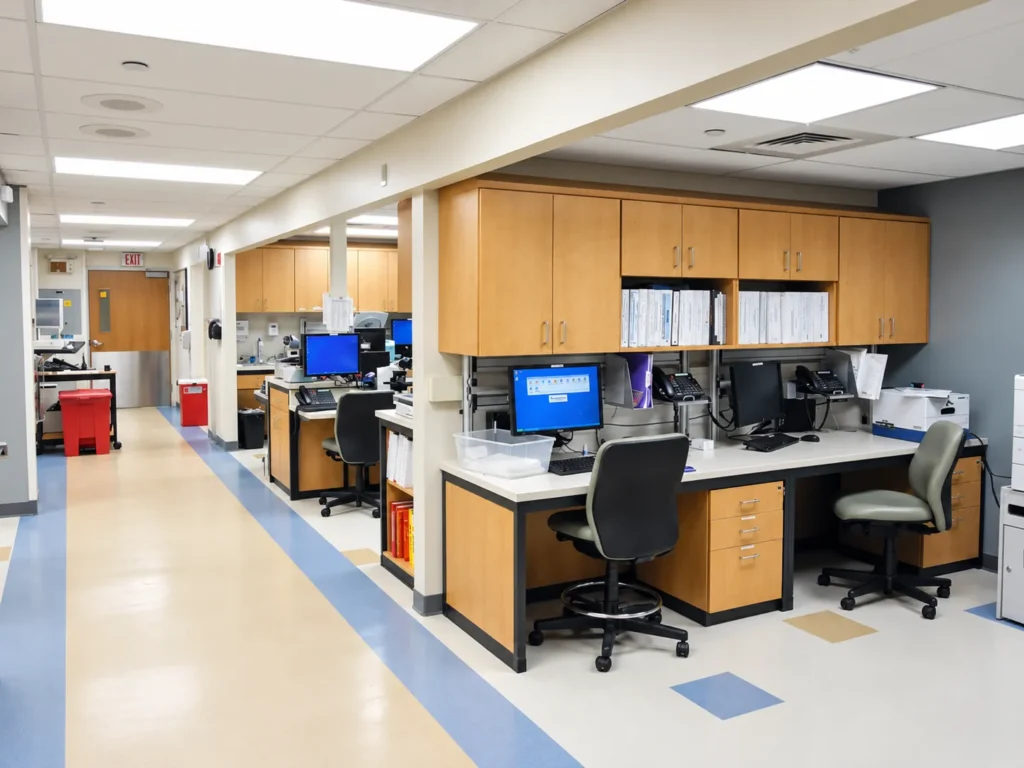 Laboratory coordinator office and support workspace by MacBick